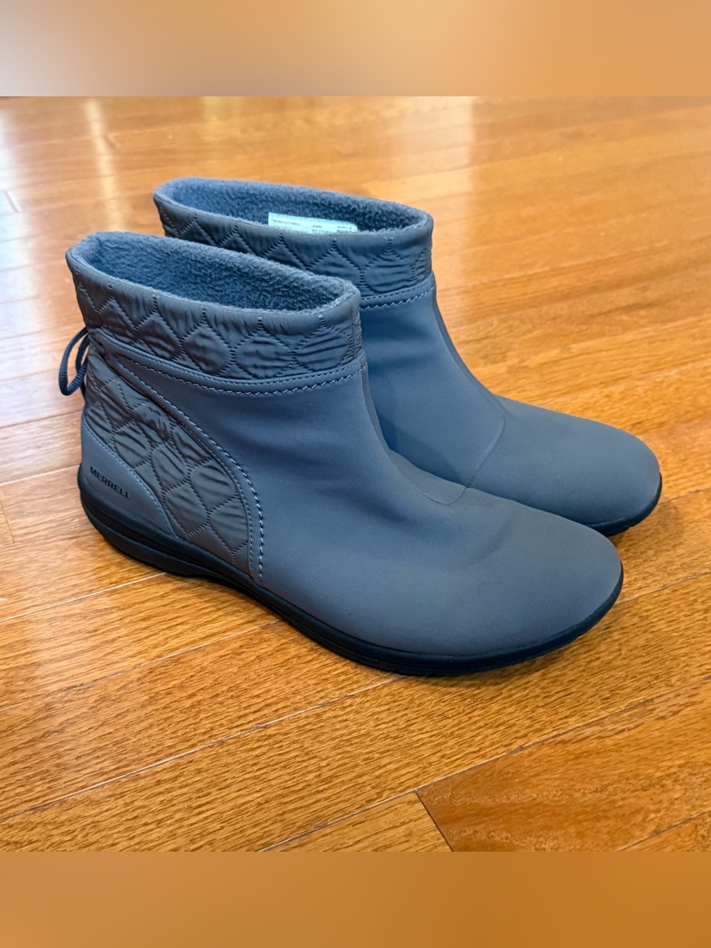 Merrell Women’s 10 Ankle Boots Quilted Fleece Lined Waterproof Winter Snow Grey